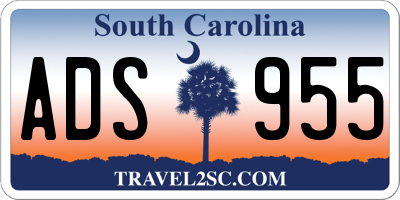 SC license plate ADS955