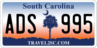 SC license plate ADS995