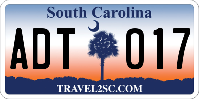 SC license plate ADT017