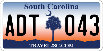 SC license plate ADT043