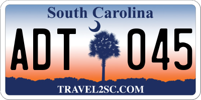 SC license plate ADT045
