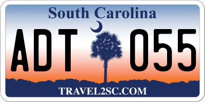 SC license plate ADT055