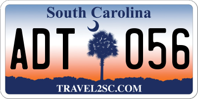 SC license plate ADT056