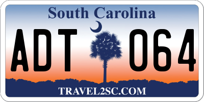 SC license plate ADT064