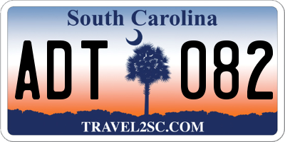 SC license plate ADT082