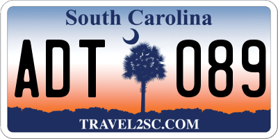 SC license plate ADT089