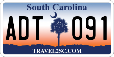 SC license plate ADT091
