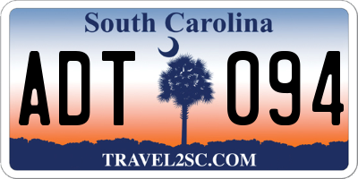 SC license plate ADT094