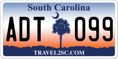 SC license plate ADT099