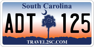 SC license plate ADT125