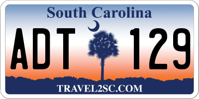 SC license plate ADT129