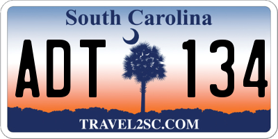 SC license plate ADT134