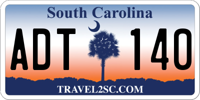SC license plate ADT140