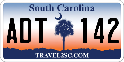 SC license plate ADT142
