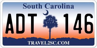 SC license plate ADT146