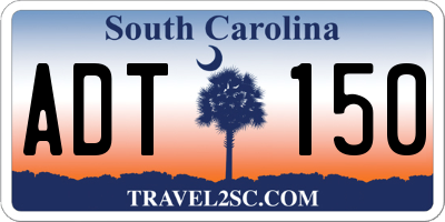 SC license plate ADT150
