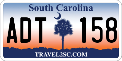 SC license plate ADT158