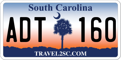 SC license plate ADT160