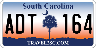 SC license plate ADT164