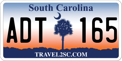 SC license plate ADT165