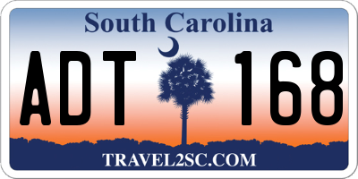 SC license plate ADT168