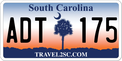 SC license plate ADT175