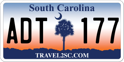 SC license plate ADT177
