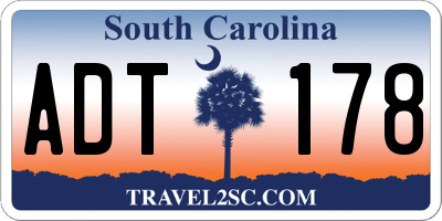 SC license plate ADT178