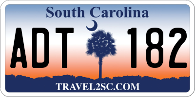 SC license plate ADT182