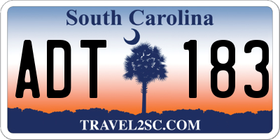 SC license plate ADT183