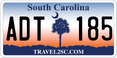 SC license plate ADT185