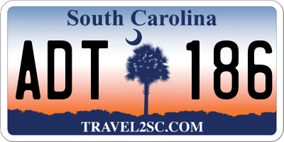 SC license plate ADT186