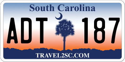 SC license plate ADT187