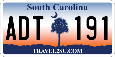 SC license plate ADT191