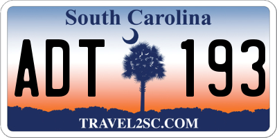 SC license plate ADT193