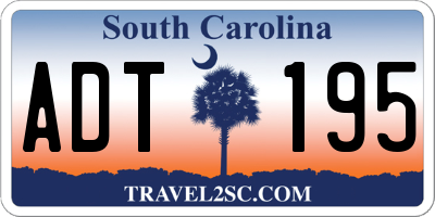 SC license plate ADT195