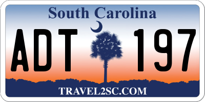 SC license plate ADT197