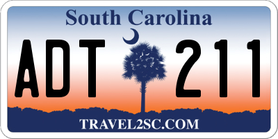 SC license plate ADT211