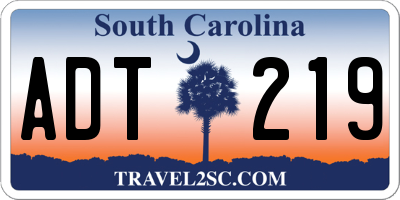 SC license plate ADT219