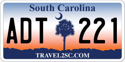 SC license plate ADT221