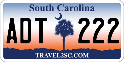 SC license plate ADT222