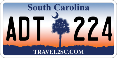SC license plate ADT224