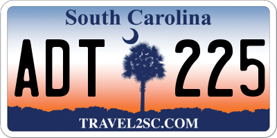 SC license plate ADT225