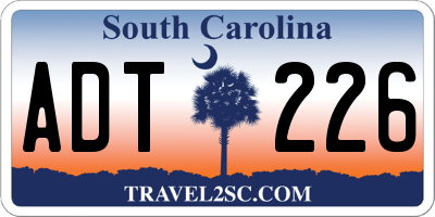 SC license plate ADT226