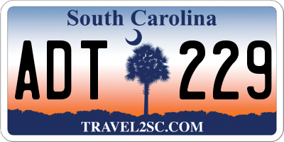 SC license plate ADT229