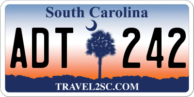 SC license plate ADT242
