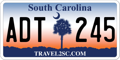 SC license plate ADT245