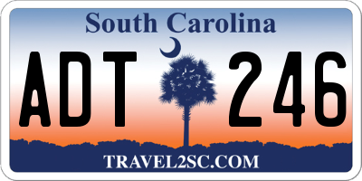 SC license plate ADT246