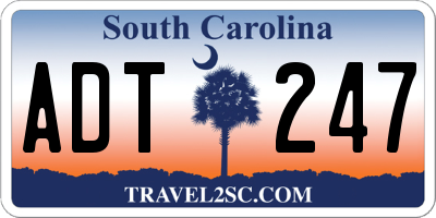 SC license plate ADT247