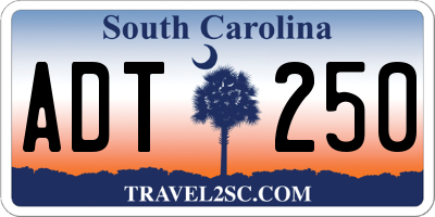 SC license plate ADT250